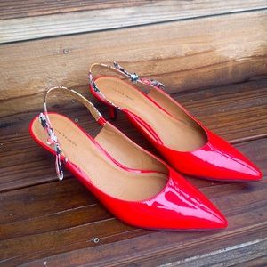 14th and Union cherry red kitty heels